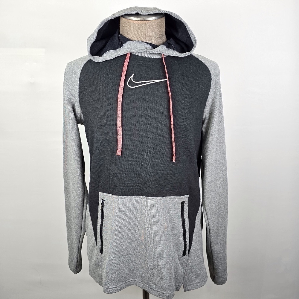 Nike Men's Large Therma- FIT Pullover Training Hoodie (Black/Grey) DD2112-010